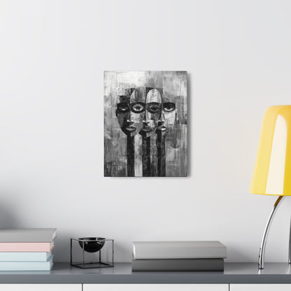 Beneath the Veil - Canvas b&w Wall Art