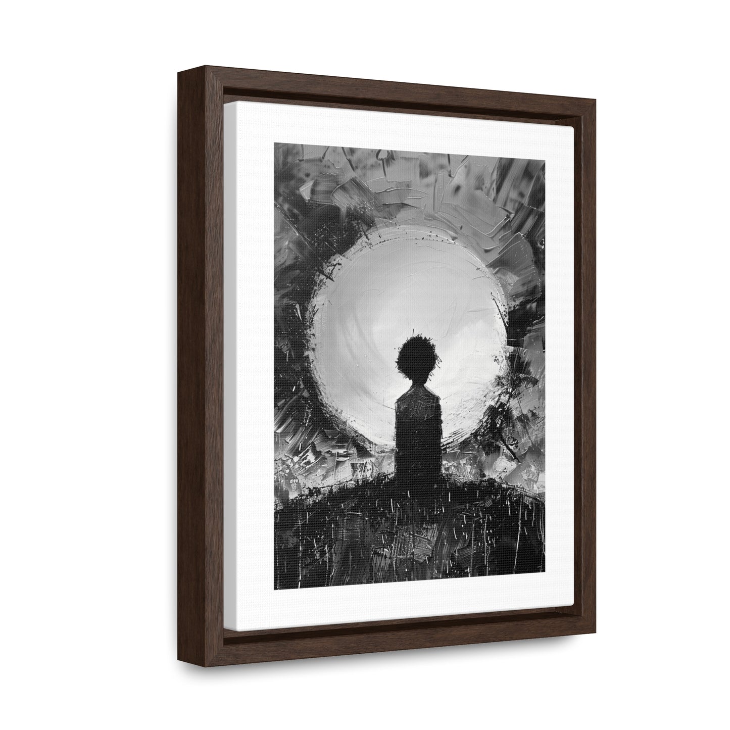 A Dawn of Promise - Framed Canvas b&w Wall Art