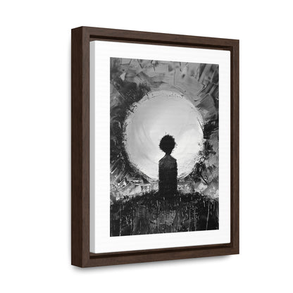 A Dawn of Promise - Framed Canvas b&w Wall Art