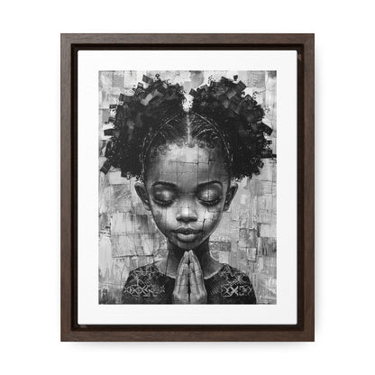 Whispers of Hope - Framed Canvas b&w Wall Art