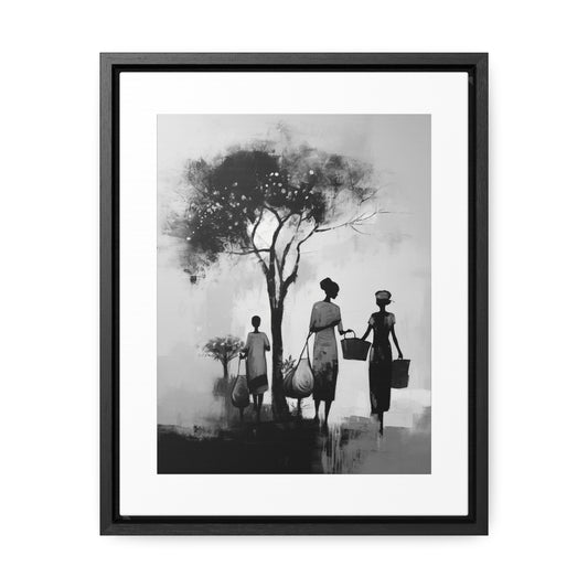 Baskets of Bond and Grace - Framed Canvas b&w Wall Art