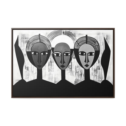 Guardian Angels - Framed Canvas b&w Wall Art