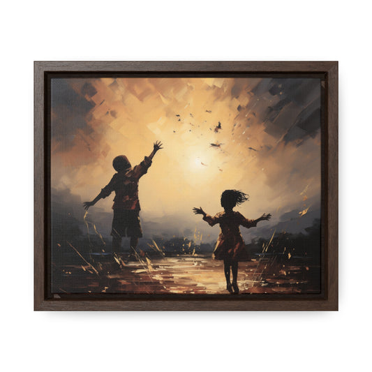 Playing with Light - Framed Canvas Wall Art