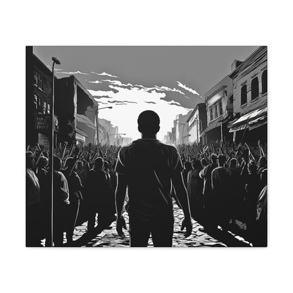 ሳይደፈርስ አይጠራም - Canvas b&w Wall Art
