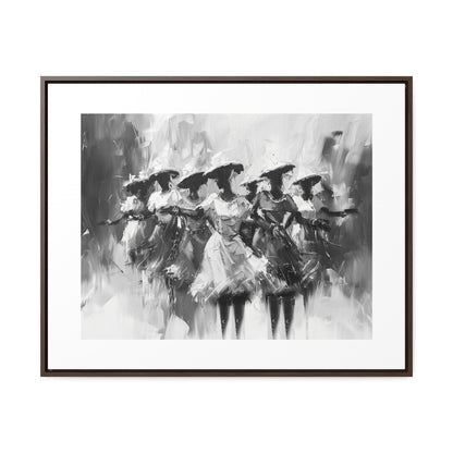 Rhythms of Joy - Framed Canvas b&w Wall Art