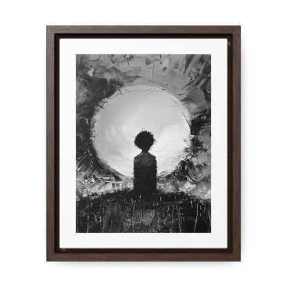 A Dawn of Promise - Framed Canvas b&w Wall Art