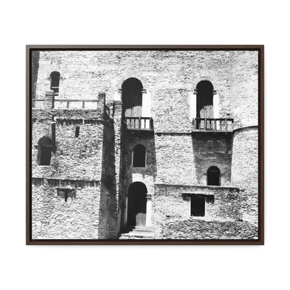 Whispers in Stone - Framed Canvas Photography b&w