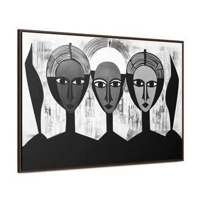 Guardian Angels - Framed Canvas b&w Wall Art