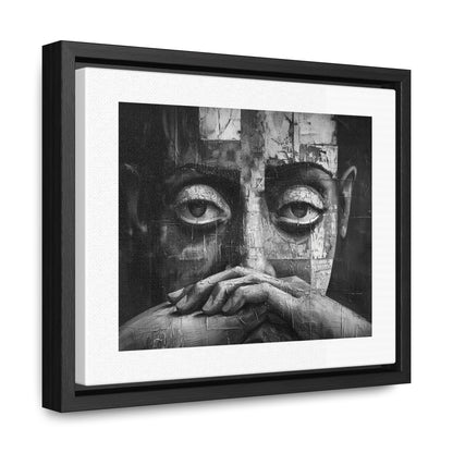 Silent Contemplation - Framed Canvas b&w Wall Art