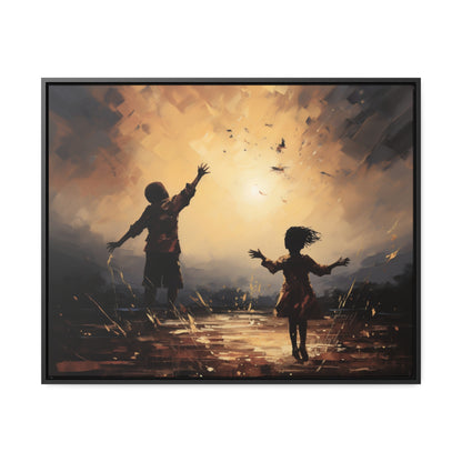 Playing with Light - Framed Canvas Wall Art