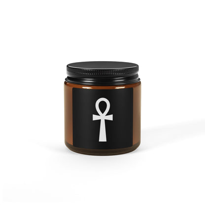 Ankh Amber Candle Jar