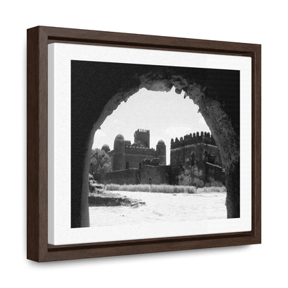 Through the Lion's Jaws - Framed Canvas Photography b&w