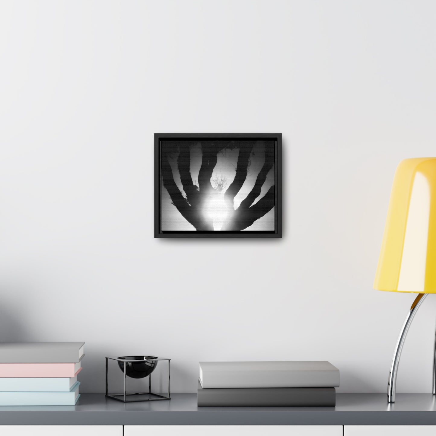 De-Light in the Heart of the Soul - Framed Canvas b&w Photography