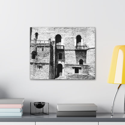 Whispers in Stone - Canvas Photography b&w