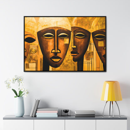 Ancestral Legacy on Ethnic Guise II - Framed Canvas Wall Art