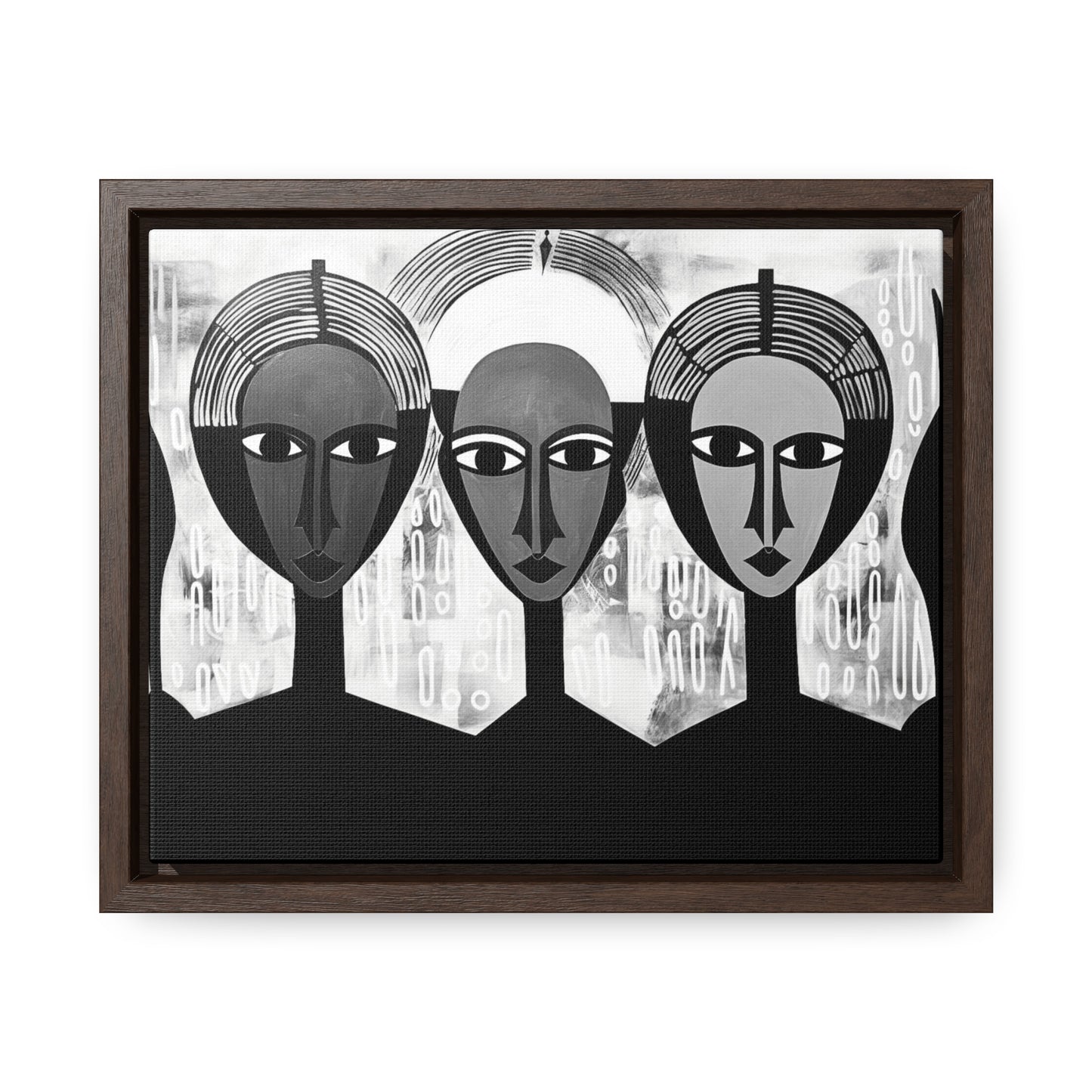 Guardian Angels - Framed Canvas b&w Wall Art