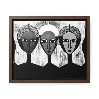 Guardian Angels - Framed Canvas b&w Wall Art