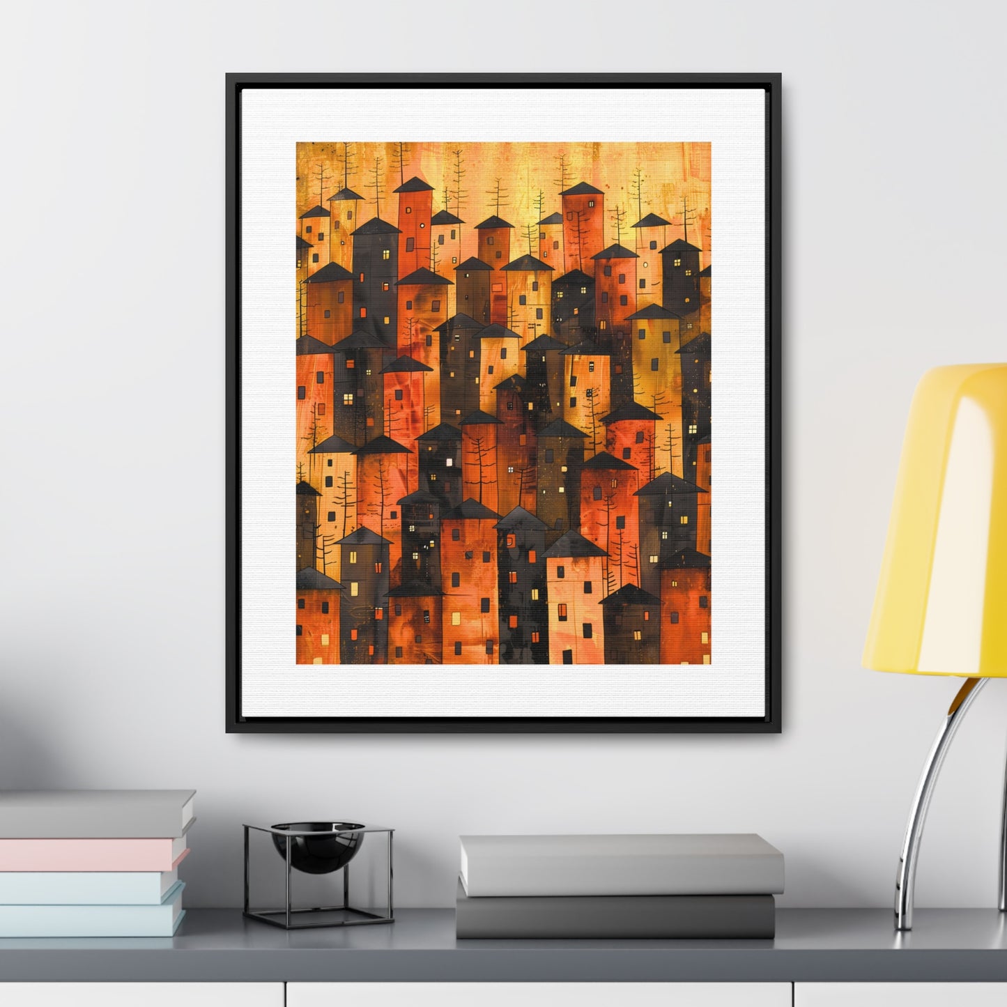 City of Inner Heights - Framed Canvas Wall Art