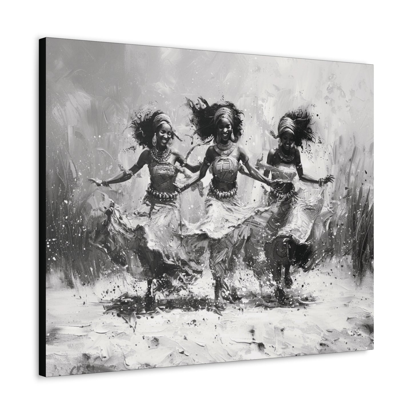 Windswept Rhythm - Canvas b&w Wall Art