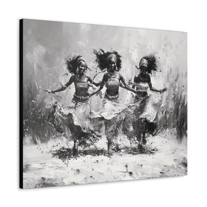 Windswept Rhythm - Canvas b&w Wall Art