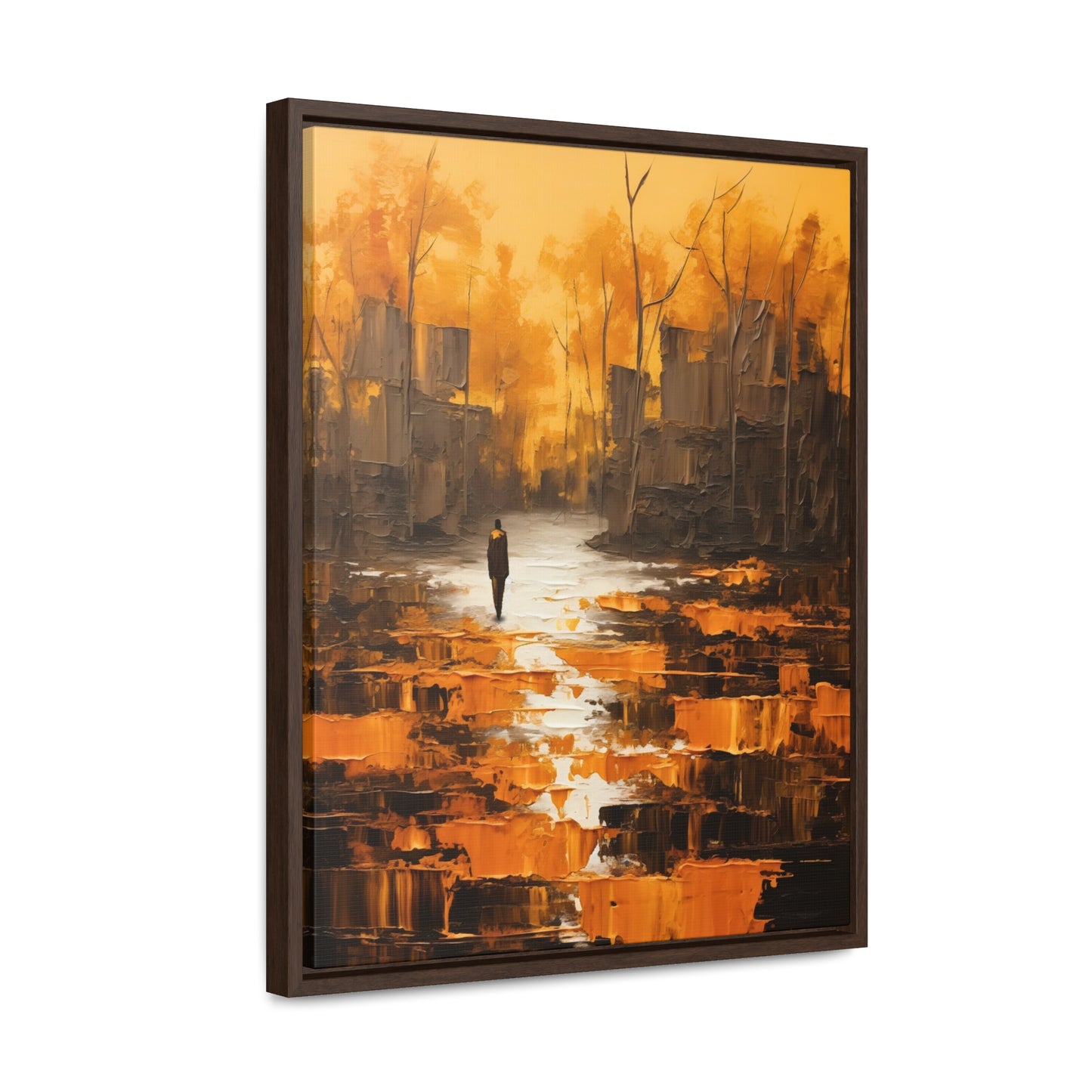 Solitude's Wisdom - Framed Canvas Wall Art