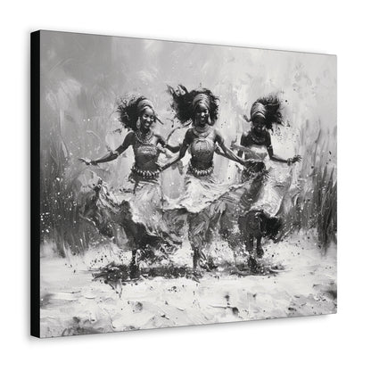 Windswept Rhythm - Canvas b&w Wall Art