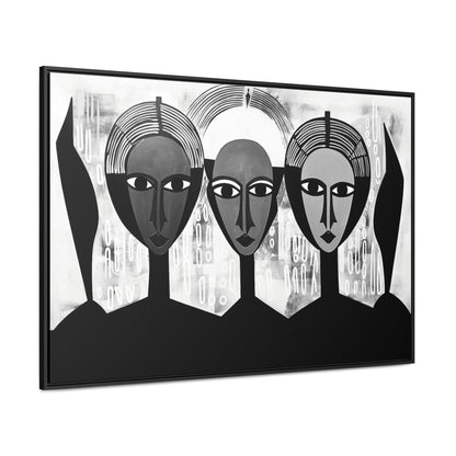 Guardian Angels - Framed Canvas b&w Wall Art