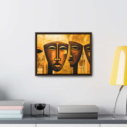 Ancestral Legacy on Ethnic Guise II - Framed Canvas Wall Art