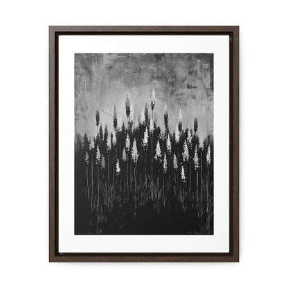 The Calm Before the Bloom - Framed Canvas b&w Wall Art