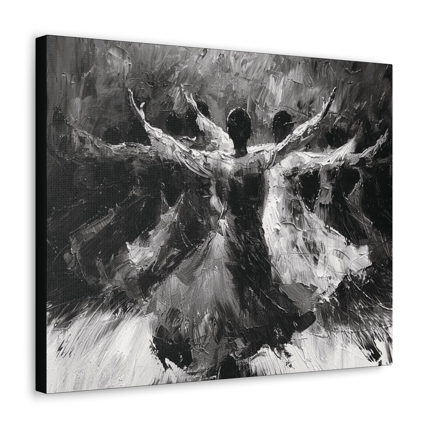 Hearts Wide and Lifted - Canvas b&w Wall Art