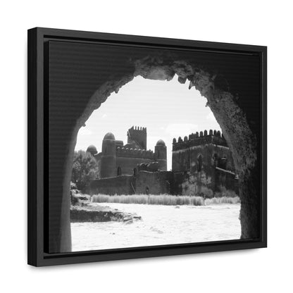 Through the Lion's Jaws - Framed Canvas Photography b&w