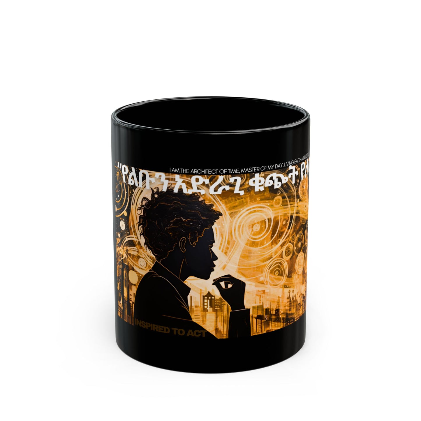 A Man's Intuition Ceramic Mug, black
