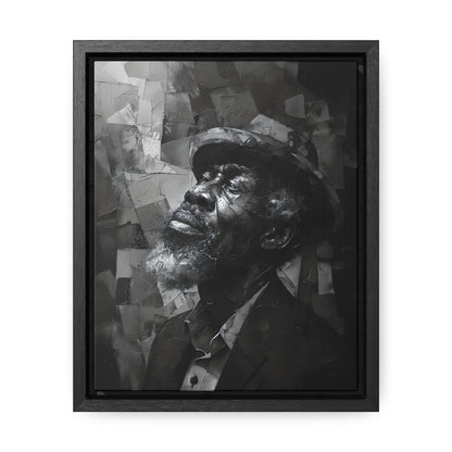 Gratitude's Whisper ተመስገን አምላኬ - Framed Canvas b&w Wall Art