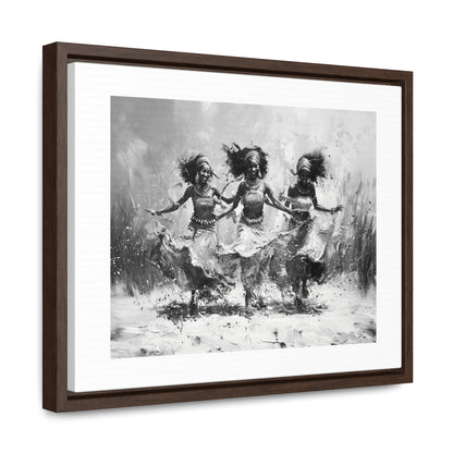 Windswept Rhythm - Framed Canvas b&w Wall Art