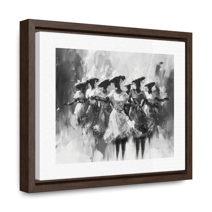 Rhythms of Joy - Framed Canvas b&w Wall Art