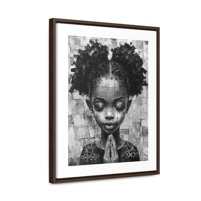Whispers of Hope - Framed Canvas b&w Wall Art