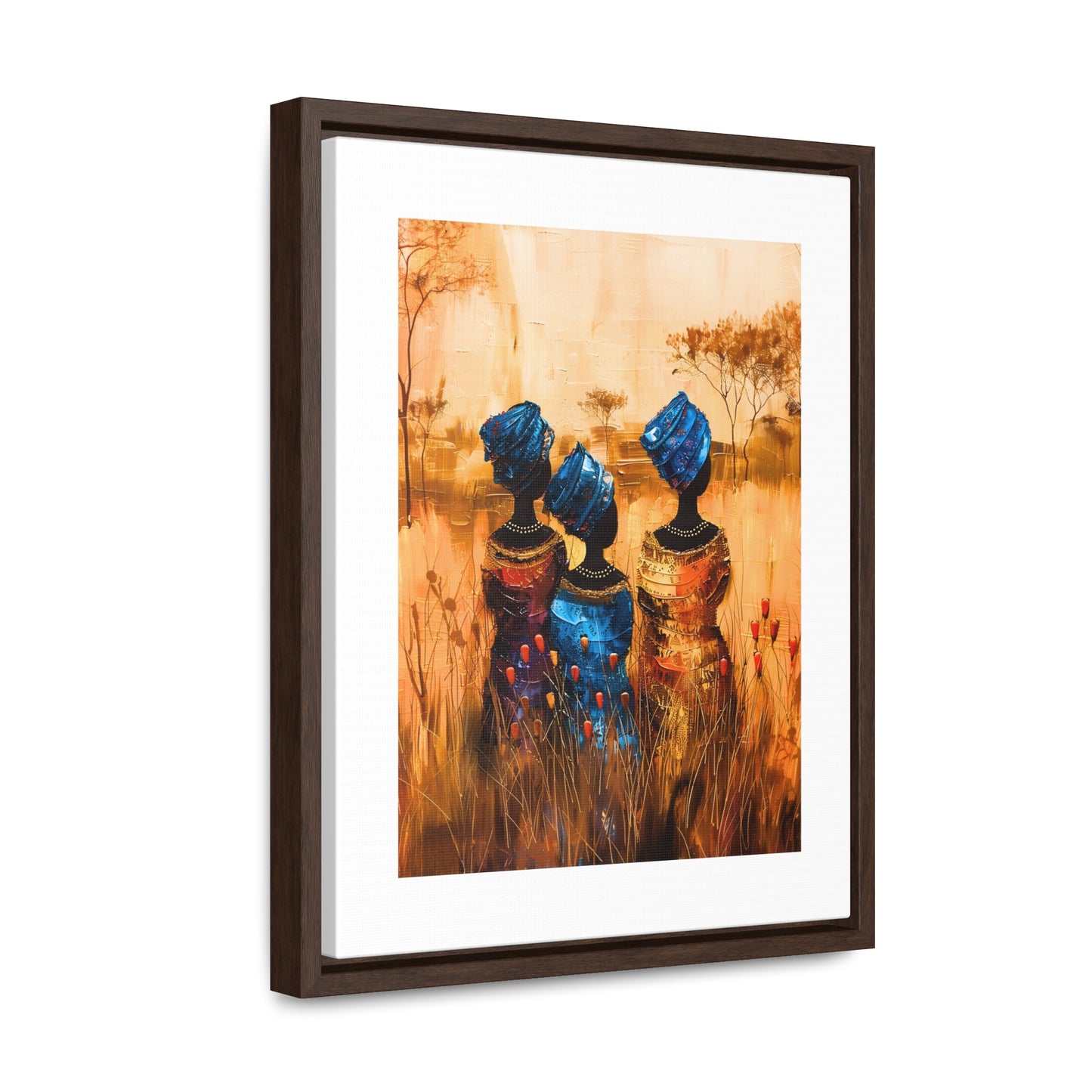 Sisters of the Savannah - Framed Canvas Wall Art