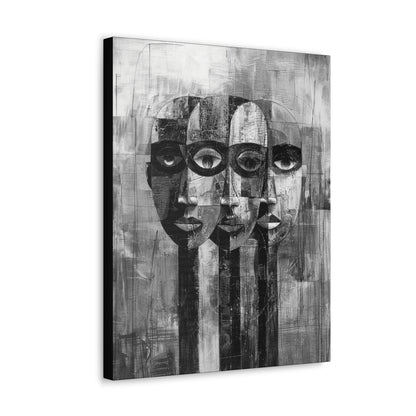 Beneath the Veil - Canvas b&w Wall Art