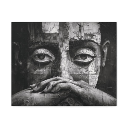 Silent Contemplation - Canvas b&w Wall Art
