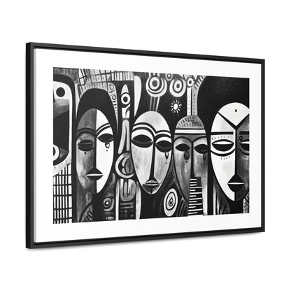 Journeys Anew - Framed Canvas b&w Wall Art