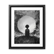 A Dawn of Promise - Framed Canvas b&w Wall Art