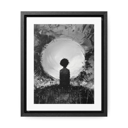 A Dawn of Promise - Framed Canvas b&w Wall Art