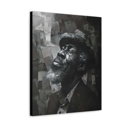Gratitude's Whisper ተመስገን አምላኬ - Canvas b&w Wall Art