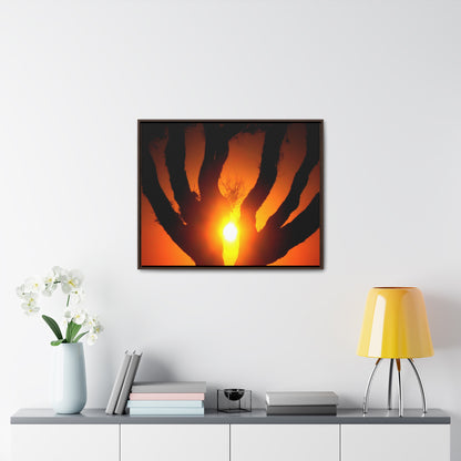 De-Light in the Heart of the Soul - Framed Canvas Photography