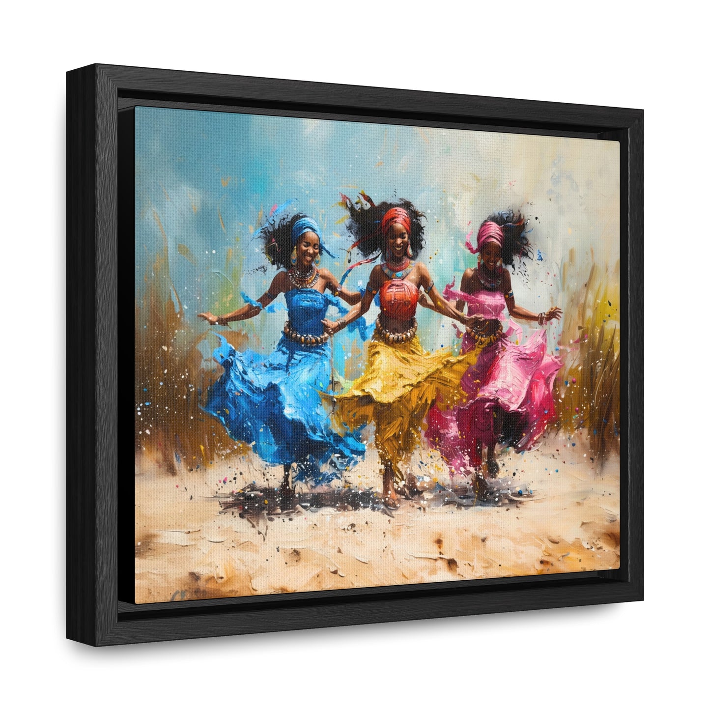 Windswept Rhythm - Framed Canvas Wall Art