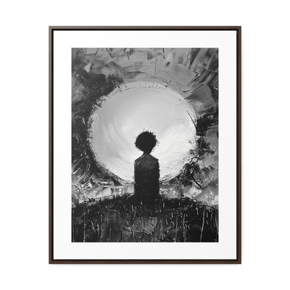 A Dawn of Promise - Framed Canvas b&w Wall Art