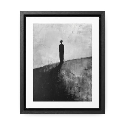 Alone, not Lonely - Framed Canvas Wall b&w Art