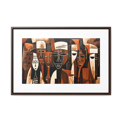 Ancestral Legacy on Ethnic Guise - Framed Canvas Wall Art