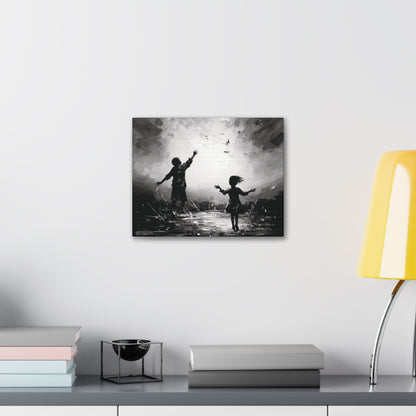 Playing with Light - Canvas b&w Wall Art