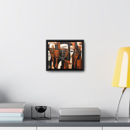 Ancestral Legacy on Ethnic Guise - Framed Canvas Wall Art